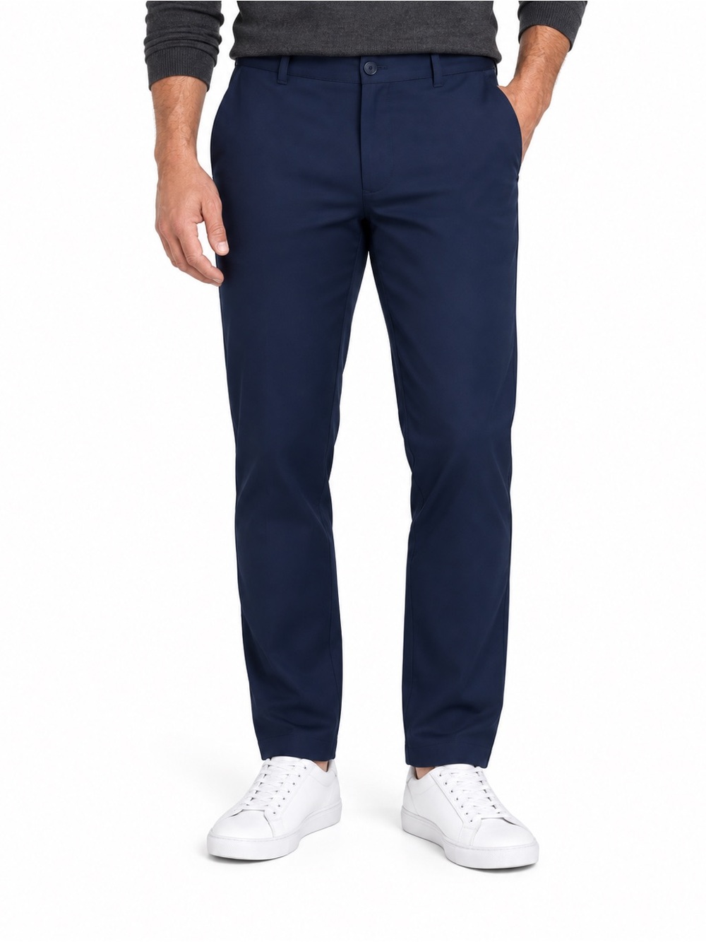 Mizzen+Main Men’s Baron Chino Athletic Fit Performance Pants 34x30 Navy Blue
